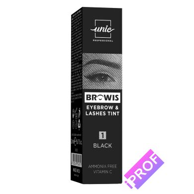 Фарба для вій та брів BROWIS Матовий чорний 1 20 мл. в Iprof.pro